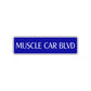 Muscle Car Boulevard Road Aluminum Metal Novelty Street Plate Sign Wall Gift Decor