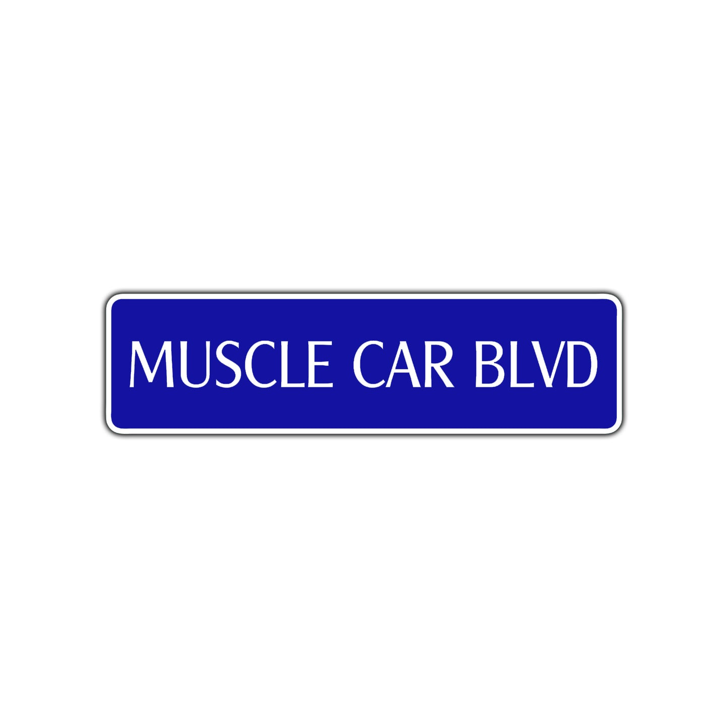 Muscle Car Boulevard Road Aluminum Metal Novelty Street Plate Sign Wall Gift Decor
