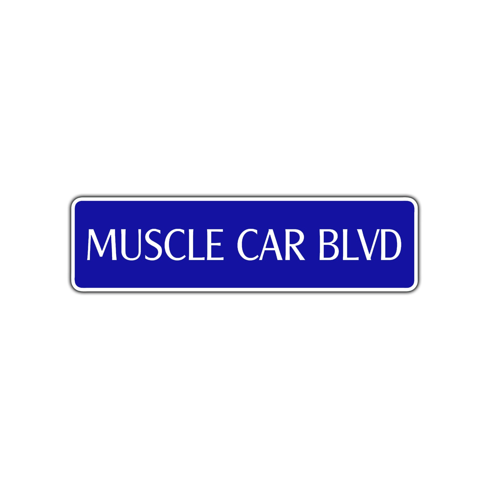 Muscle Car Boulevard Road Aluminum Metal Novelty Street Plate Sign Wall Gift Decor