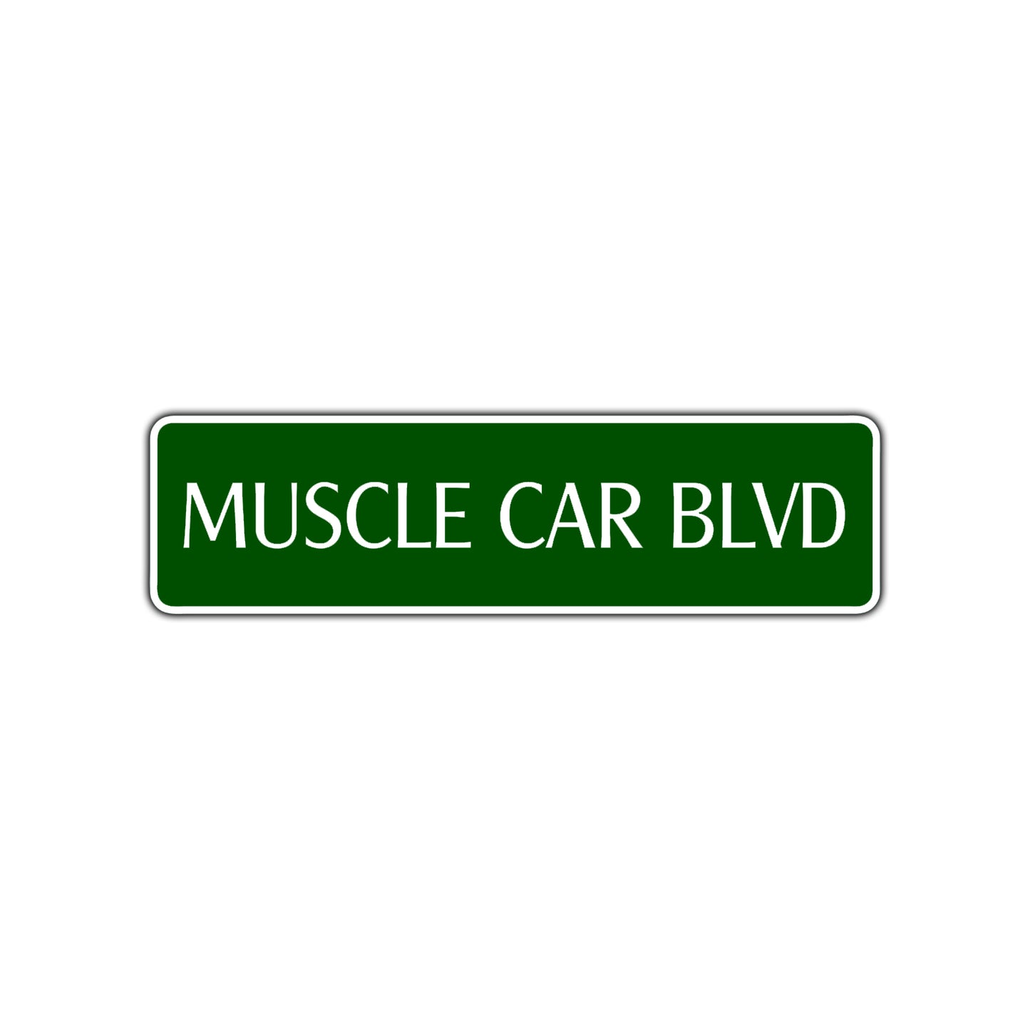 Muscle Car Boulevard Road Aluminum Metal Novelty Street Plate Sign Wall Gift Decor