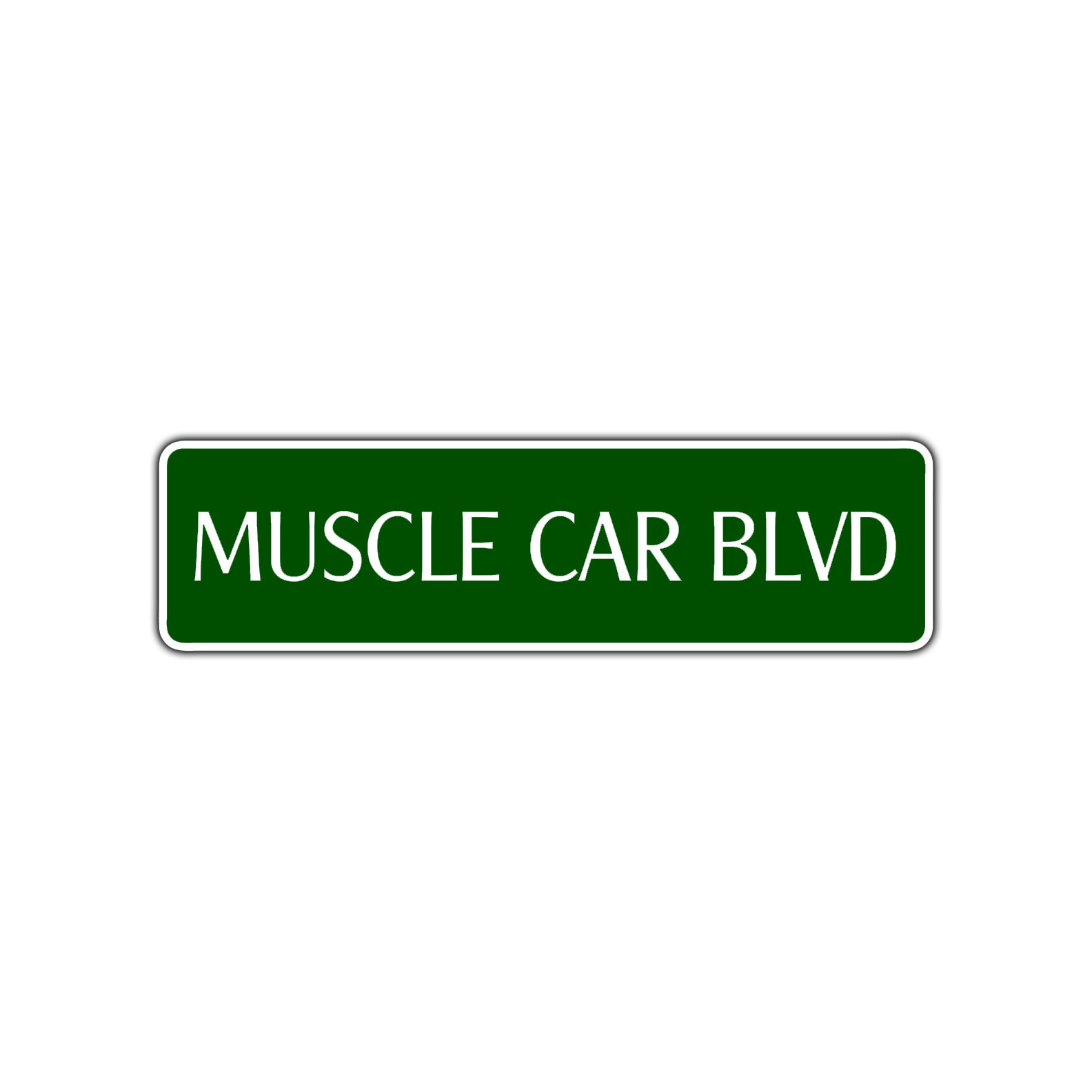 Muscle Car Boulevard Road Aluminum Metal Novelty Street Plate Sign Wall Gift Decor