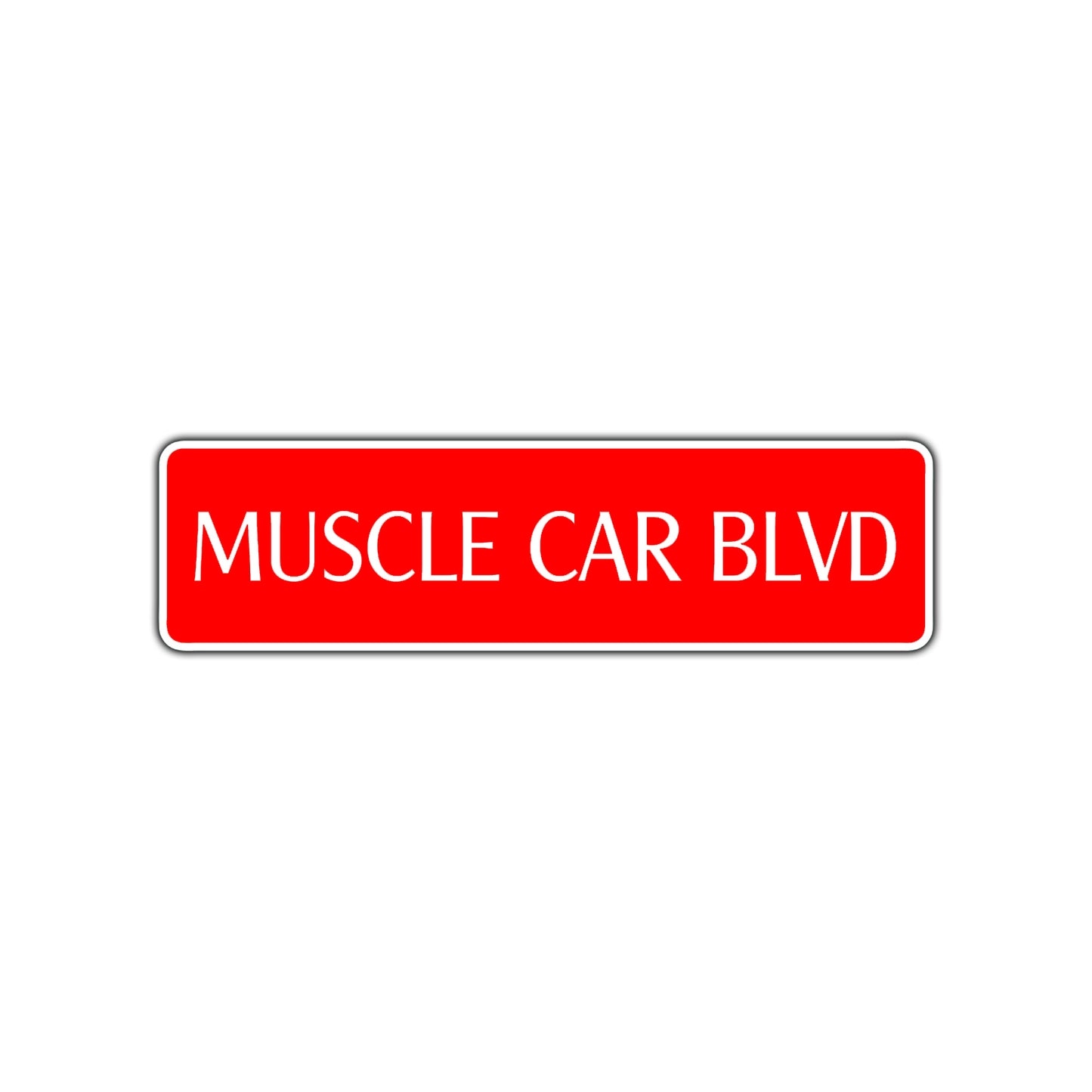 Muscle Car Boulevard Road Aluminum Metal Novelty Street Plate Sign Wall Gift Decor