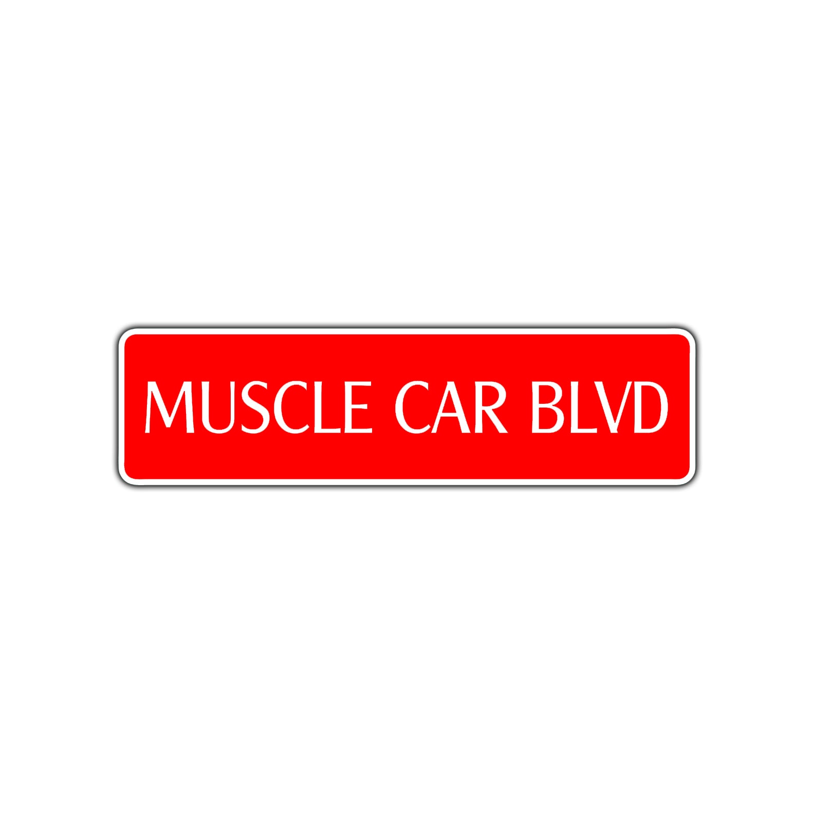 Muscle Car Boulevard Road Aluminum Metal Novelty Street Plate Sign Wall Gift Decor