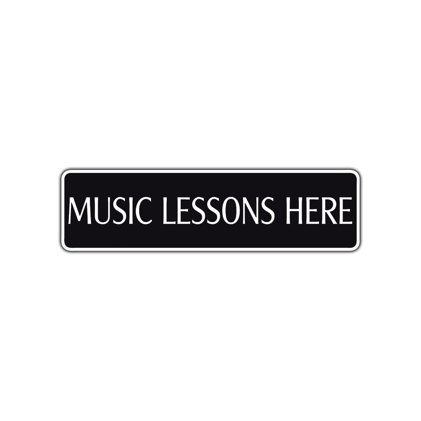 Music Lessons Here Road Aluminum Metal Novelty Street Plate Sign Wall Gift Decor