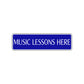 Music Lessons Here Road Aluminum Metal Novelty Street Plate Sign Wall Gift Decor