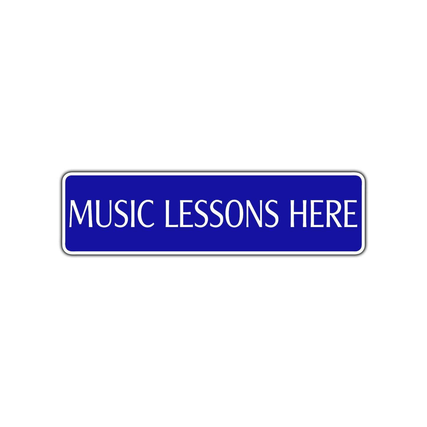 Music Lessons Here Road Aluminum Metal Novelty Street Plate Sign Wall Gift Decor