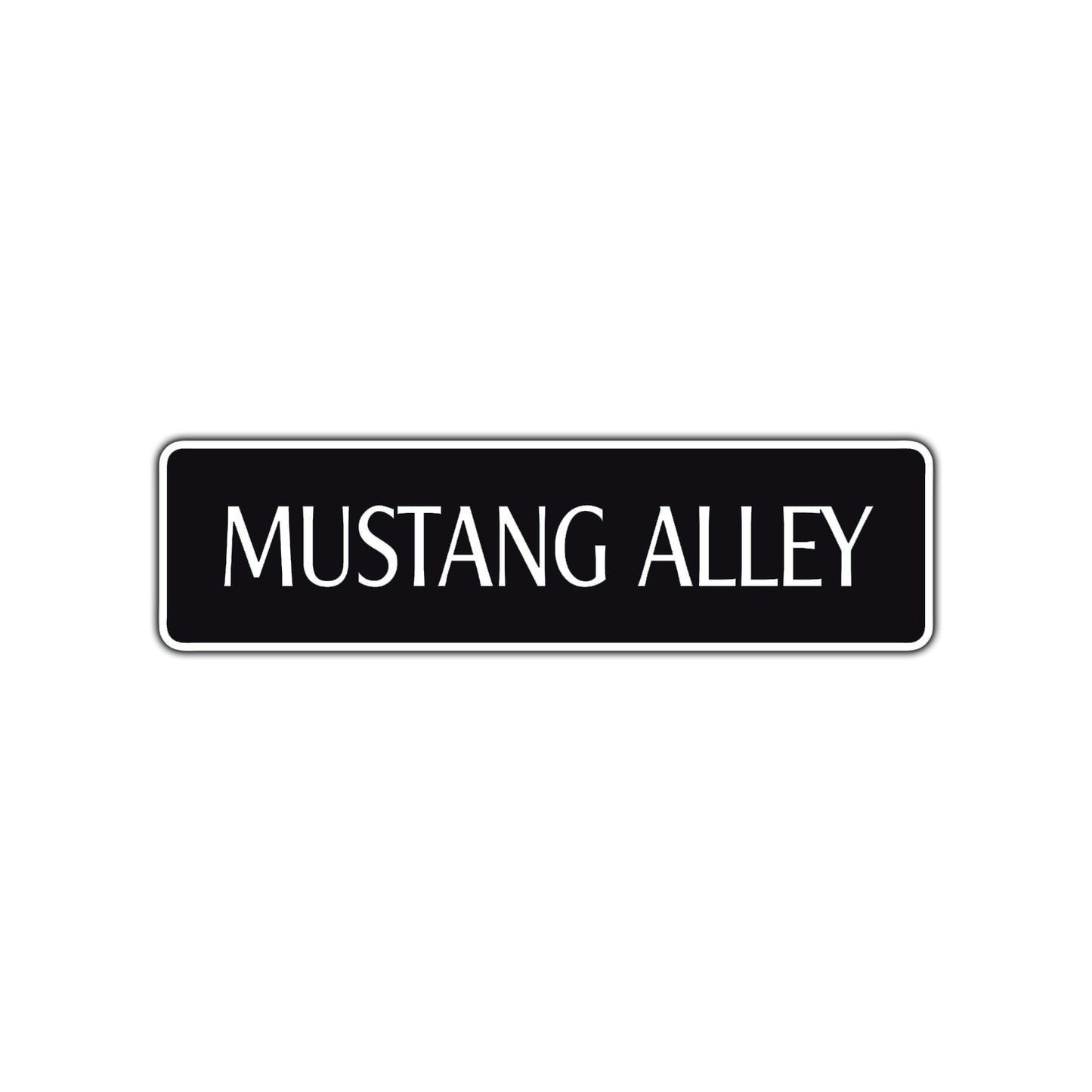 Mustang Alley Road Aluminum Metal Novelty Street Plate Sign Wall Gift Decor