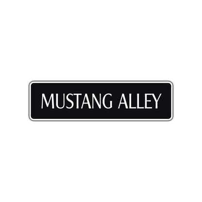 Mustang Alley Road Aluminum Metal Novelty Street Plate Sign Wall Gift Decor