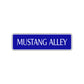 Mustang Alley Road Aluminum Metal Novelty Street Plate Sign Wall Gift Decor