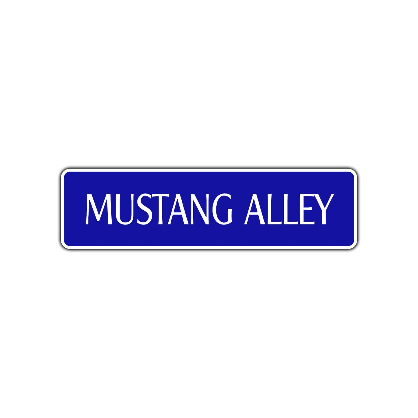 Mustang Alley Road Aluminum Metal Novelty Street Plate Sign Wall Gift Decor