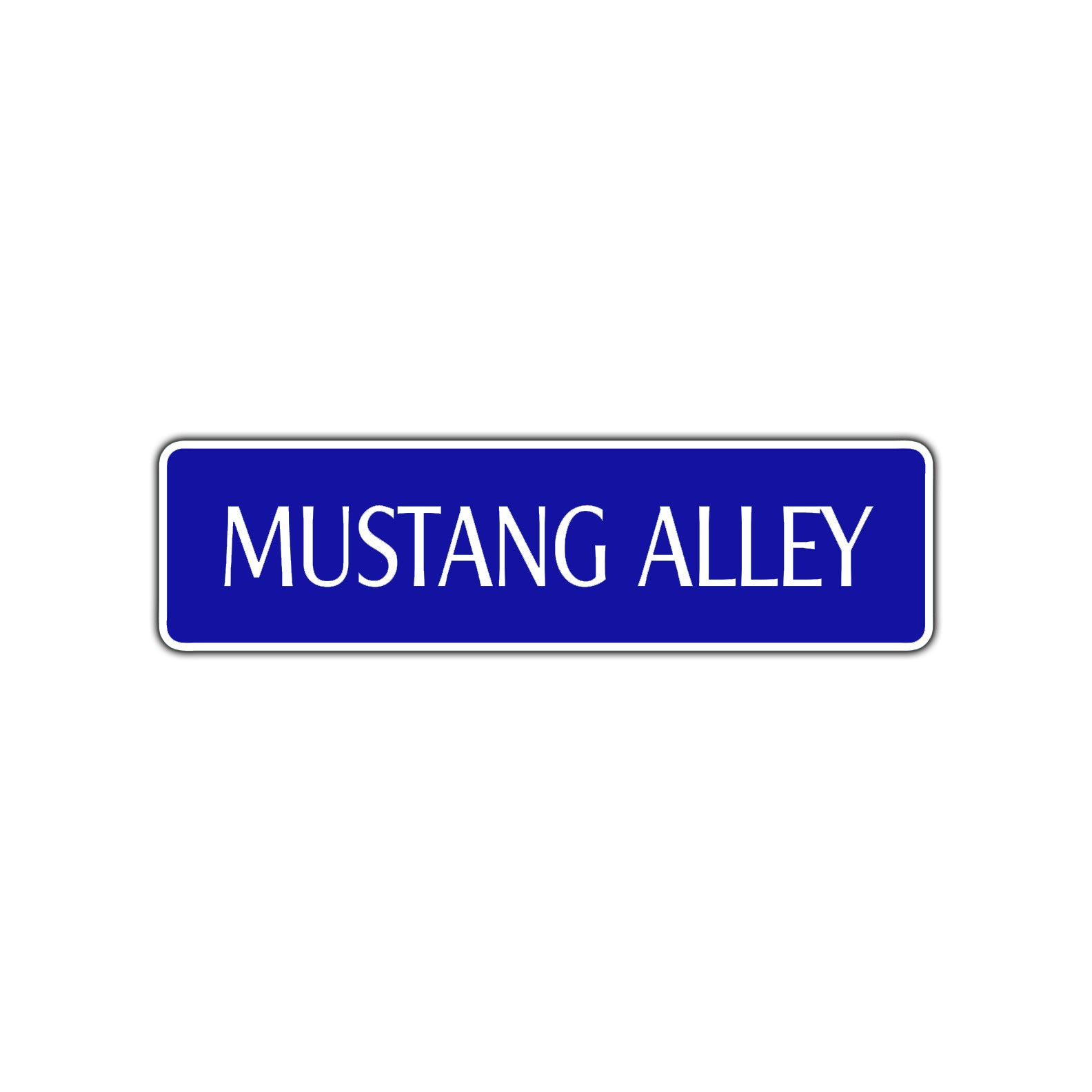 Mustang Alley Road Aluminum Metal Novelty Street Plate Sign Wall Gift Decor