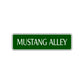 Mustang Alley Road Aluminum Metal Novelty Street Plate Sign Wall Gift Decor