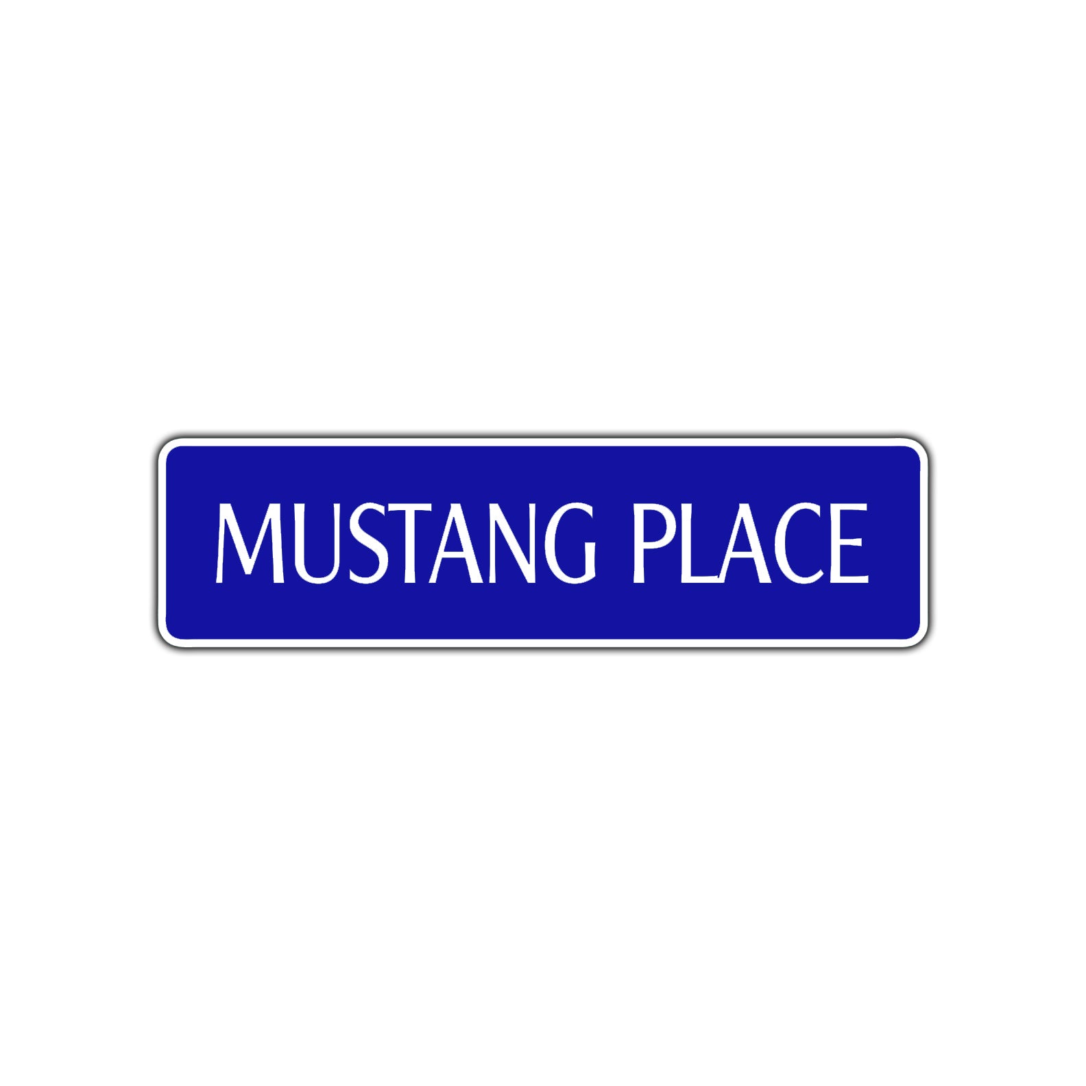 Mustang Place Road Aluminum Metal Novelty Street Plate Sign Wall Gift Decor