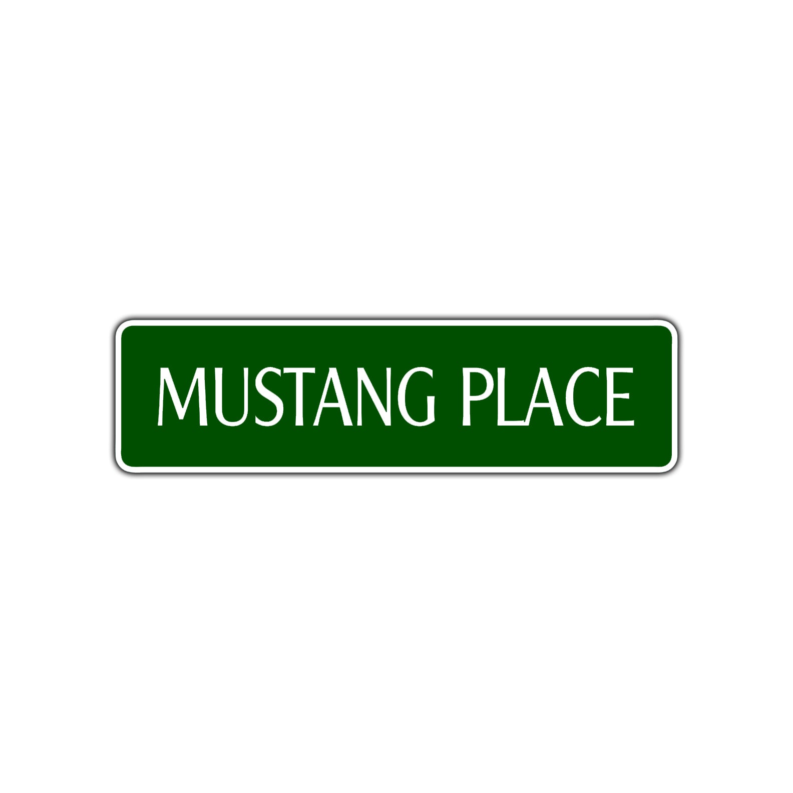 Mustang Place Road Aluminum Metal Novelty Street Plate Sign Wall Gift Decor