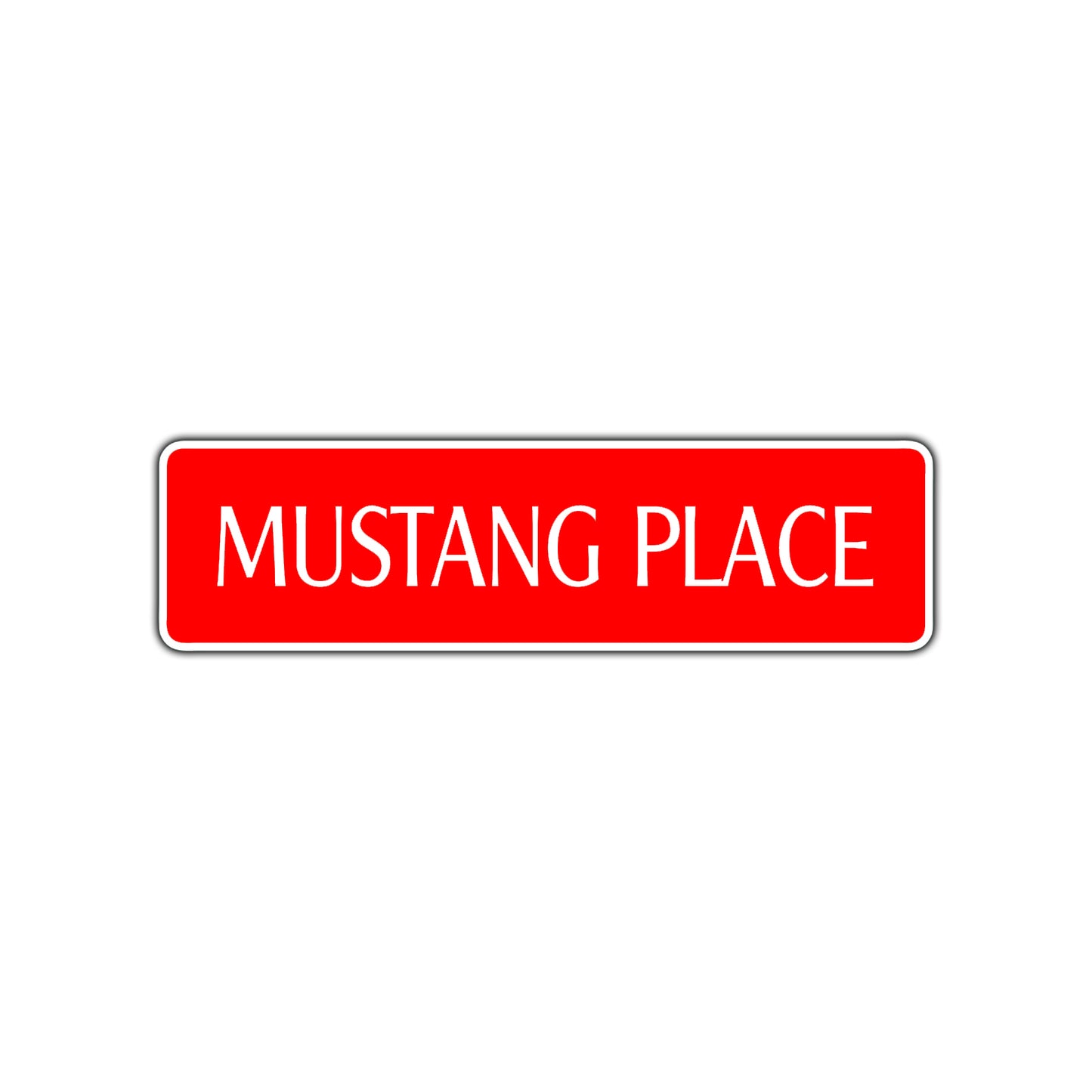 Mustang Place Road Aluminum Metal Novelty Street Plate Sign Wall Gift Decor