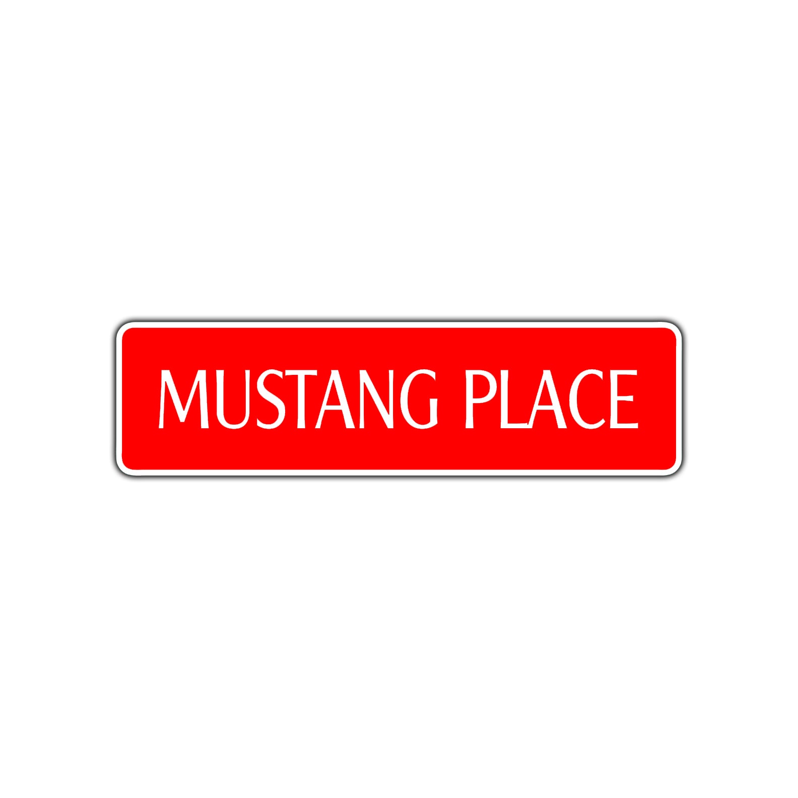 Mustang Place Road Aluminum Metal Novelty Street Plate Sign Wall Gift Decor