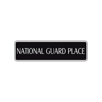 National Guard Place Road Aluminum Metal Novelty Street Plate Sign Wall Gift Decor
