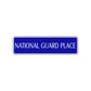 National Guard Place Road Aluminum Metal Novelty Street Plate Sign Wall Gift Decor
