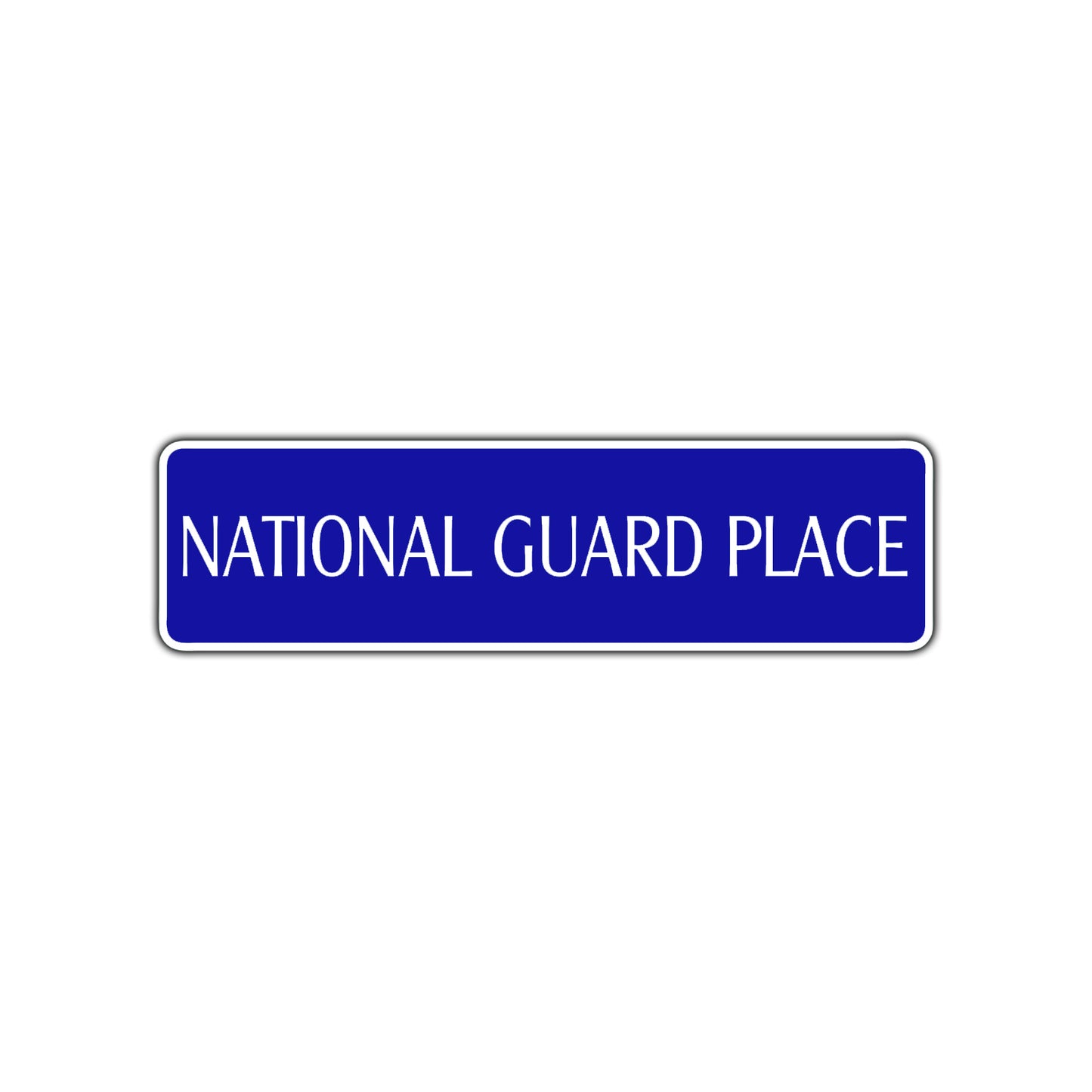 National Guard Place Road Aluminum Metal Novelty Street Plate Sign Wall Gift Decor