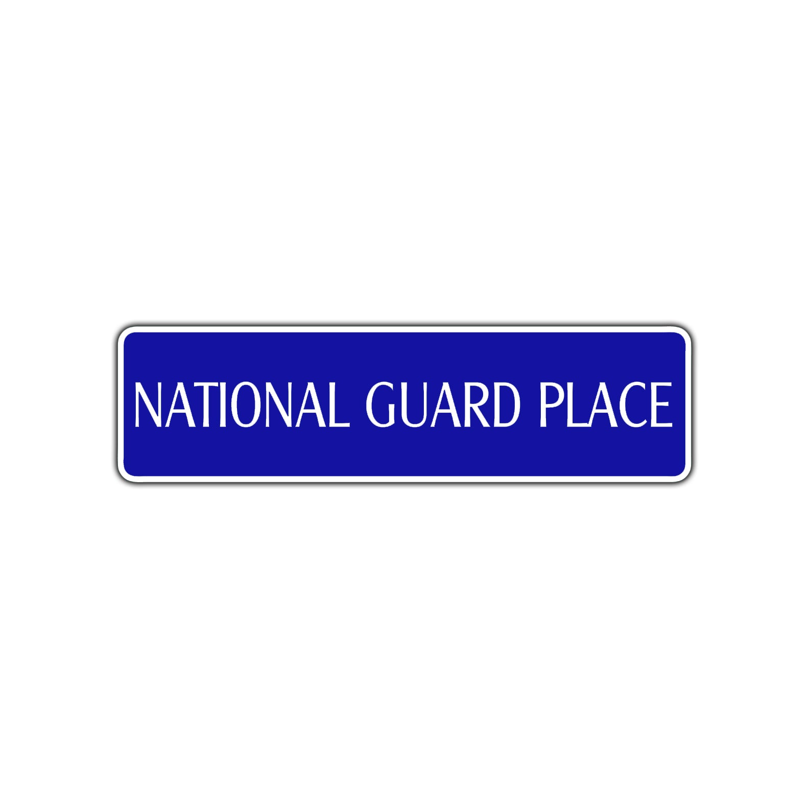 National Guard Place Road Aluminum Metal Novelty Street Plate Sign Wall Gift Decor