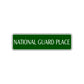 National Guard Place Road Aluminum Metal Novelty Street Plate Sign Wall Gift Decor