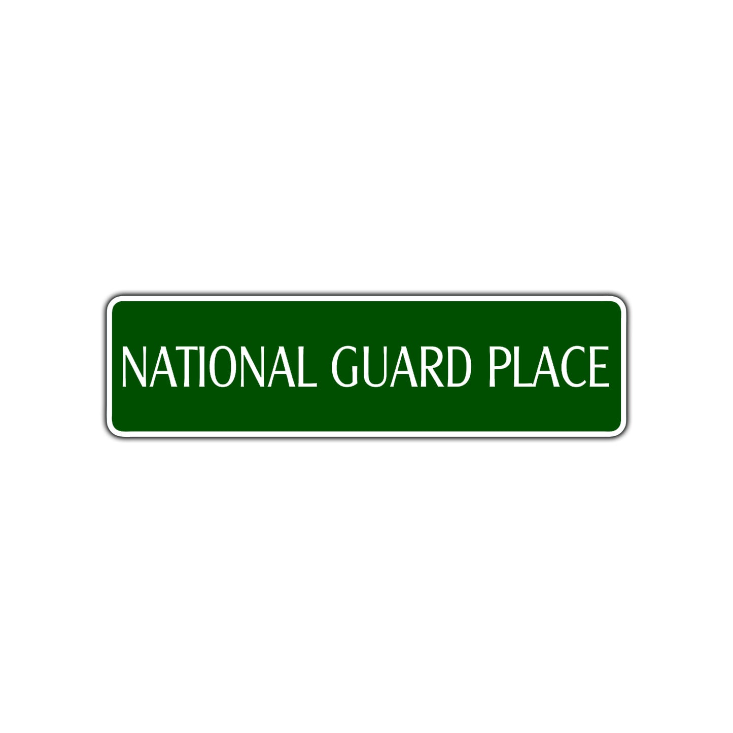 National Guard Place Road Aluminum Metal Novelty Street Plate Sign Wall Gift Decor