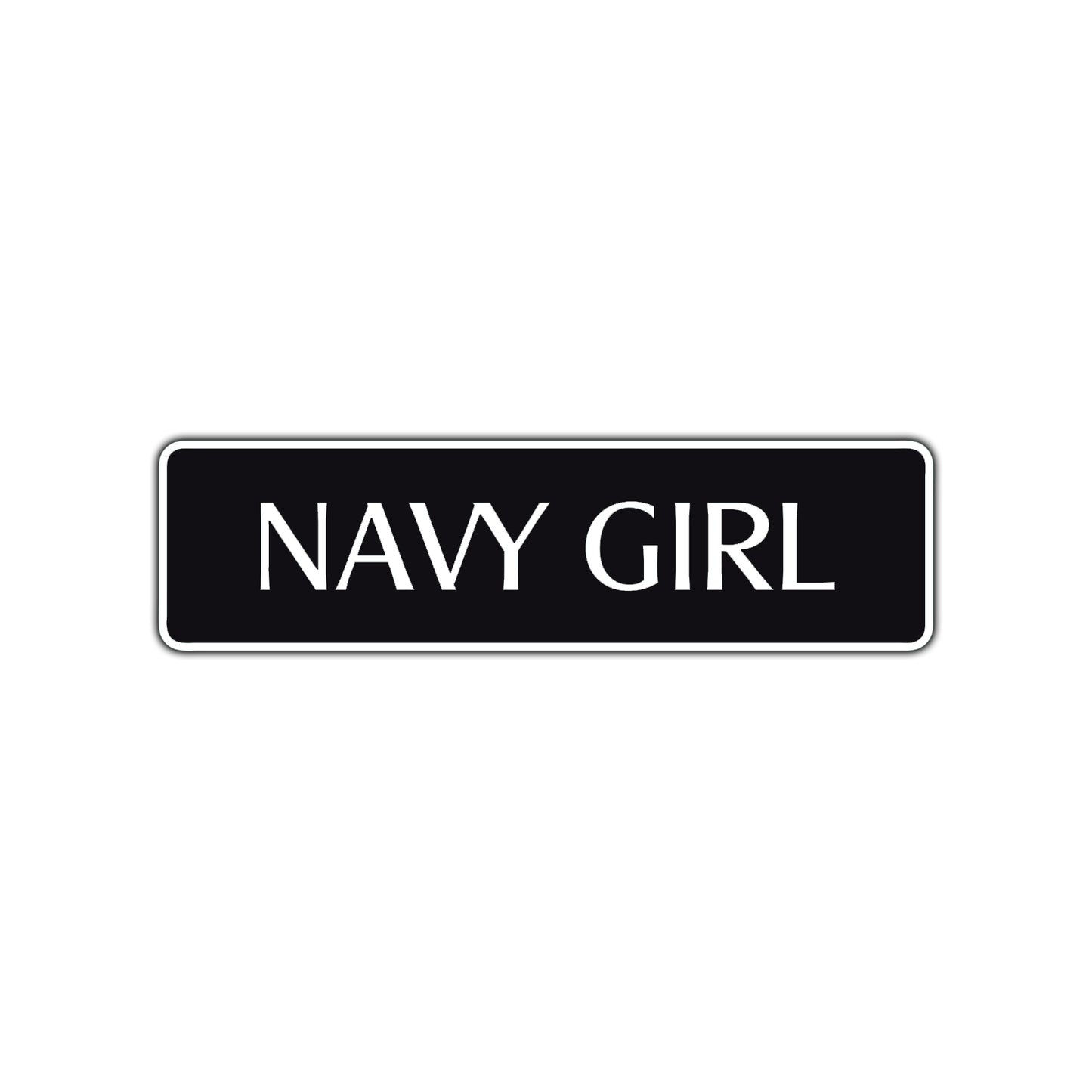 Navy Girl Road Aluminum Metal Novelty Street Plate Sign Wall Gift Decor
