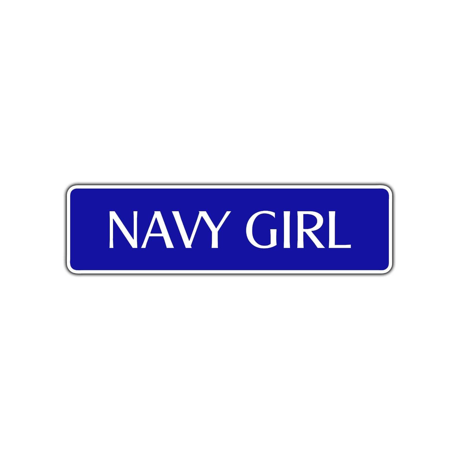 Navy Girl Road Aluminum Metal Novelty Street Plate Sign Wall Gift Decor