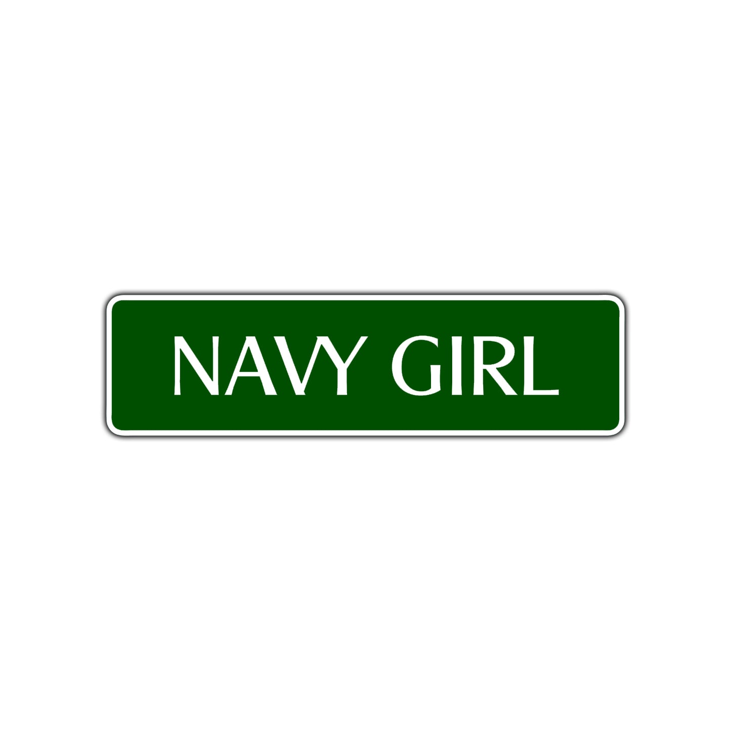 Navy Girl Road Aluminum Metal Novelty Street Plate Sign Wall Gift Decor
