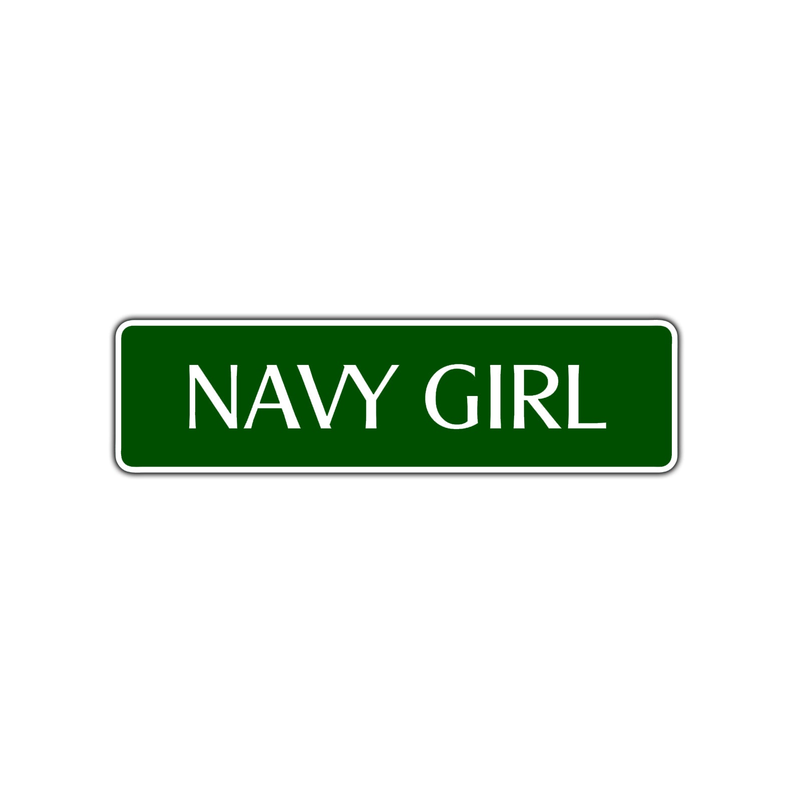 Navy Girl Road Aluminum Metal Novelty Street Plate Sign Wall Gift Decor
