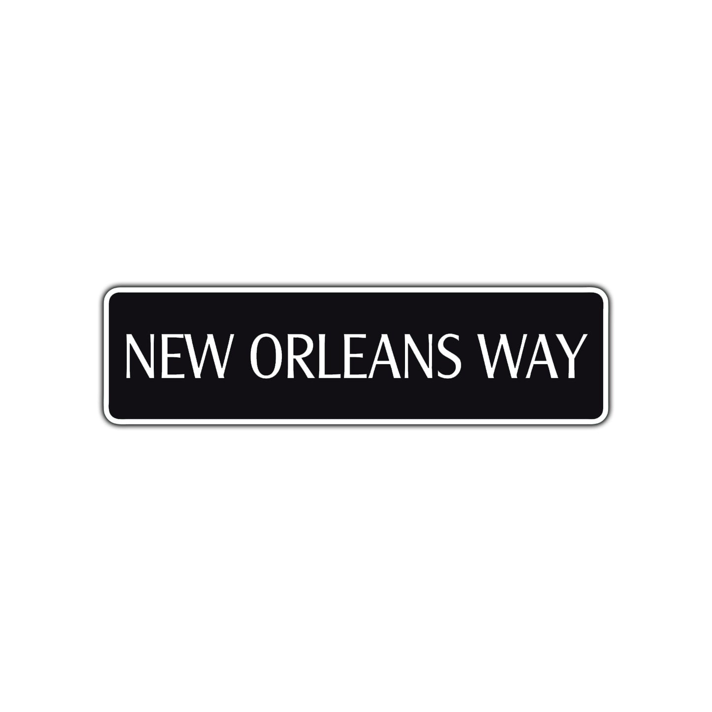 New Orleans Way Road Aluminum Metal Novelty Street Plate Sign Wall Gift Decor