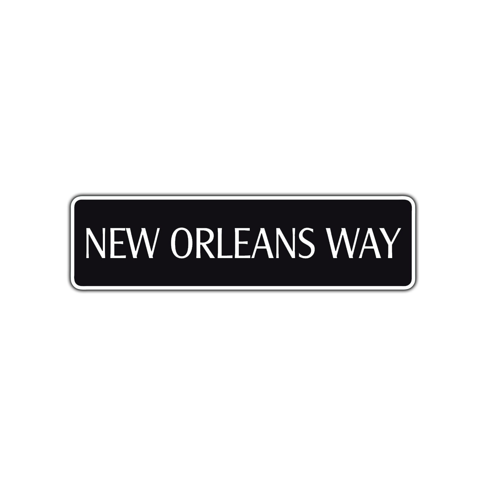 New Orleans Way Road Aluminum Metal Novelty Street Plate Sign Wall Gift Decor