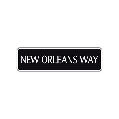 New Orleans Way Road Aluminum Metal Novelty Street Plate Sign Wall Gift Decor