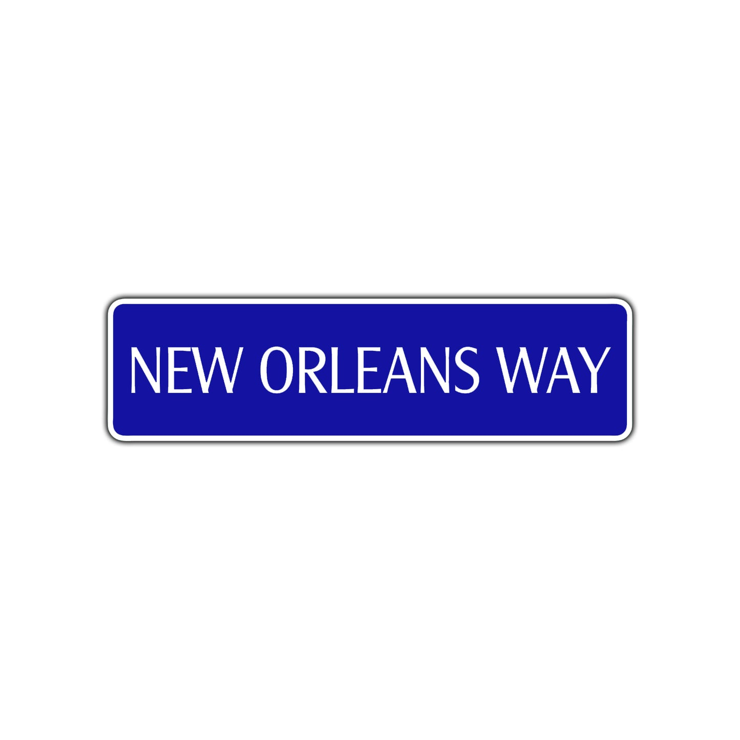 New Orleans Way Road Aluminum Metal Novelty Street Plate Sign Wall Gift Decor