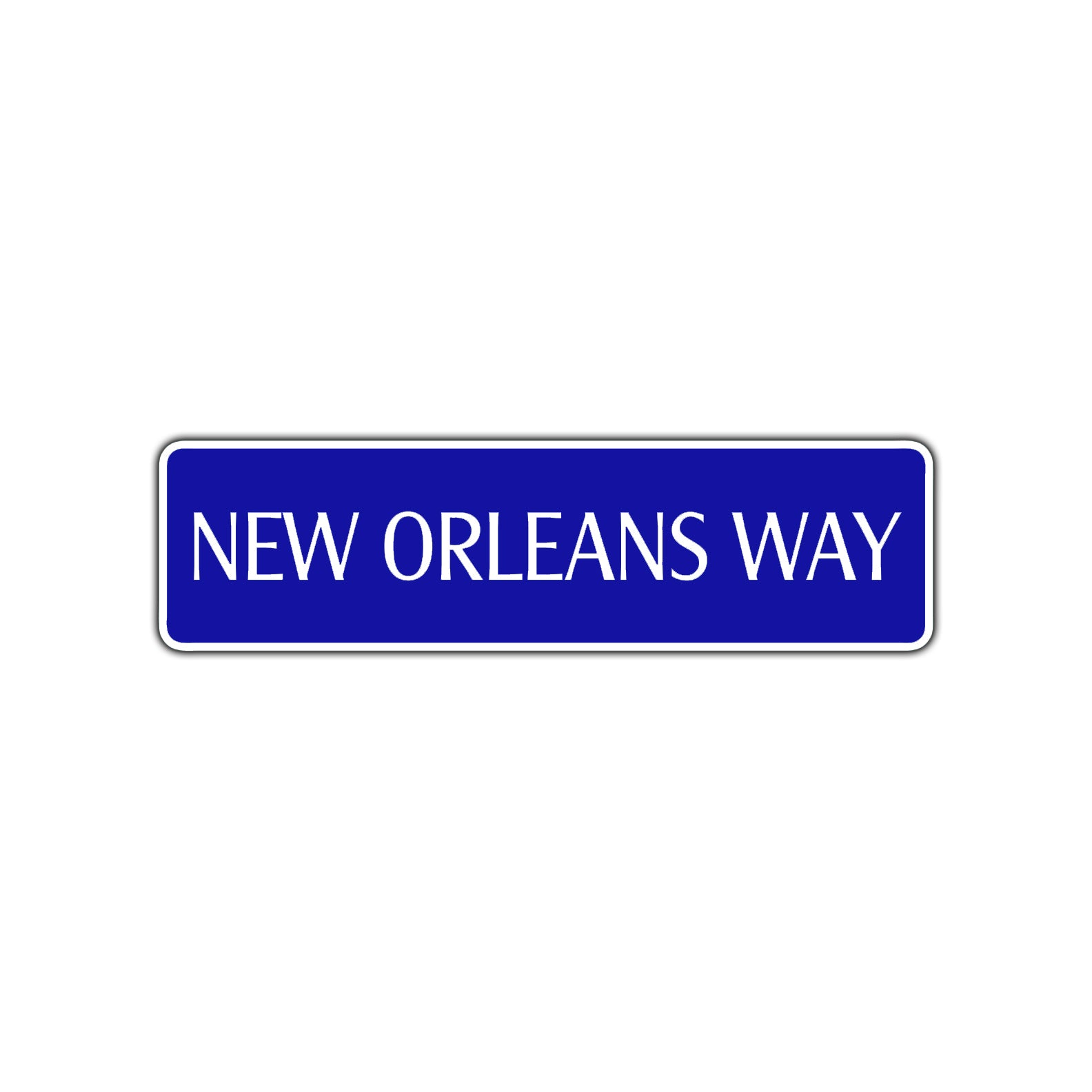 New Orleans Way Road Aluminum Metal Novelty Street Plate Sign Wall Gift Decor