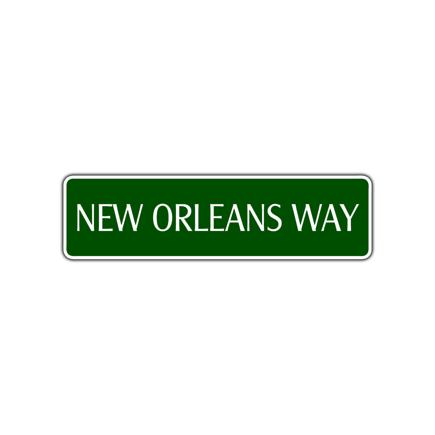 New Orleans Way Road Aluminum Metal Novelty Street Plate Sign Wall Gift Decor