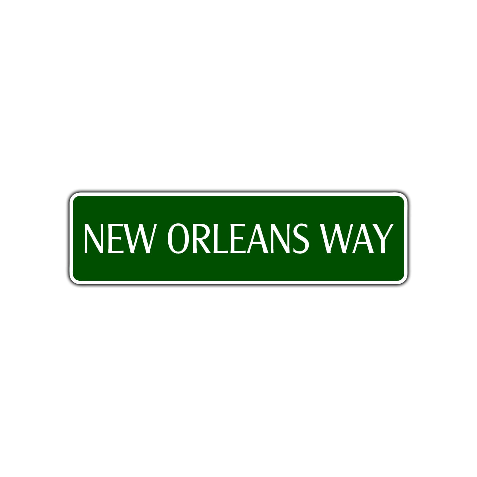 New Orleans Way Road Aluminum Metal Novelty Street Plate Sign Wall Gift Decor