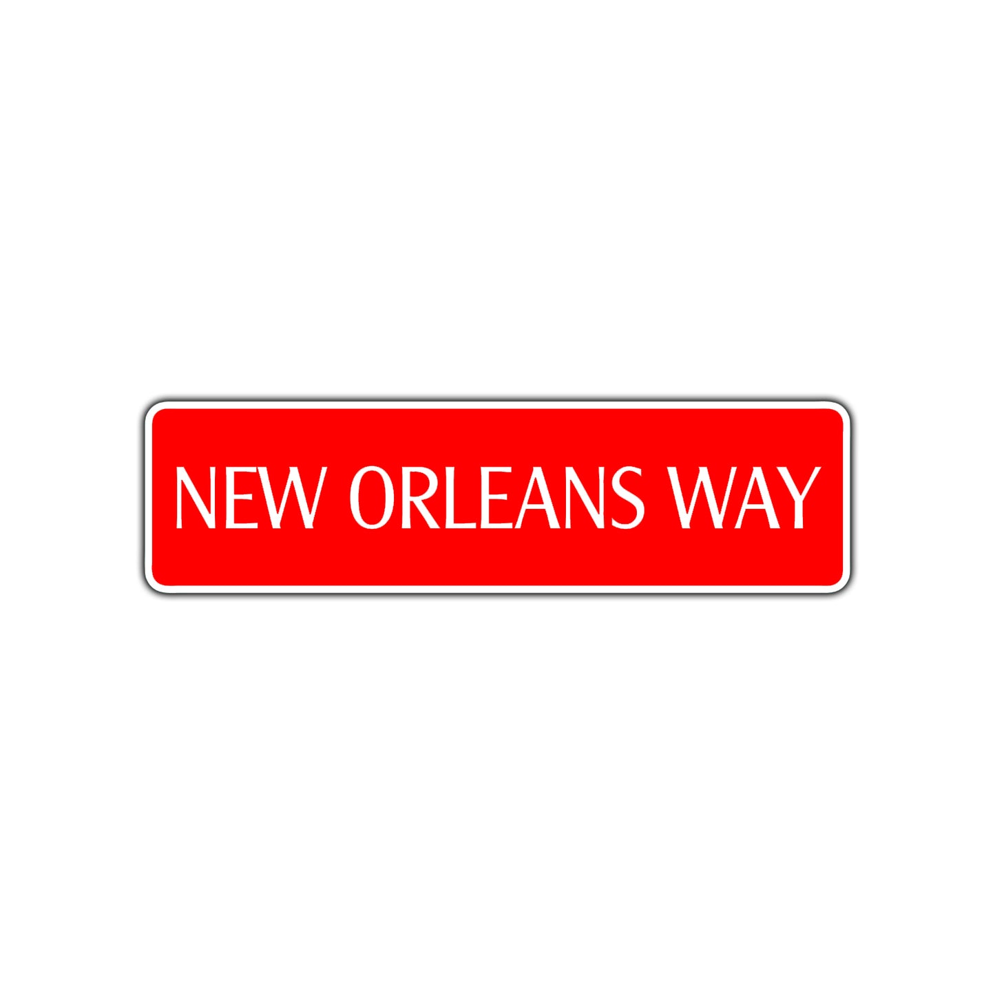 New Orleans Way Road Aluminum Metal Novelty Street Plate Sign Wall Gift Decor