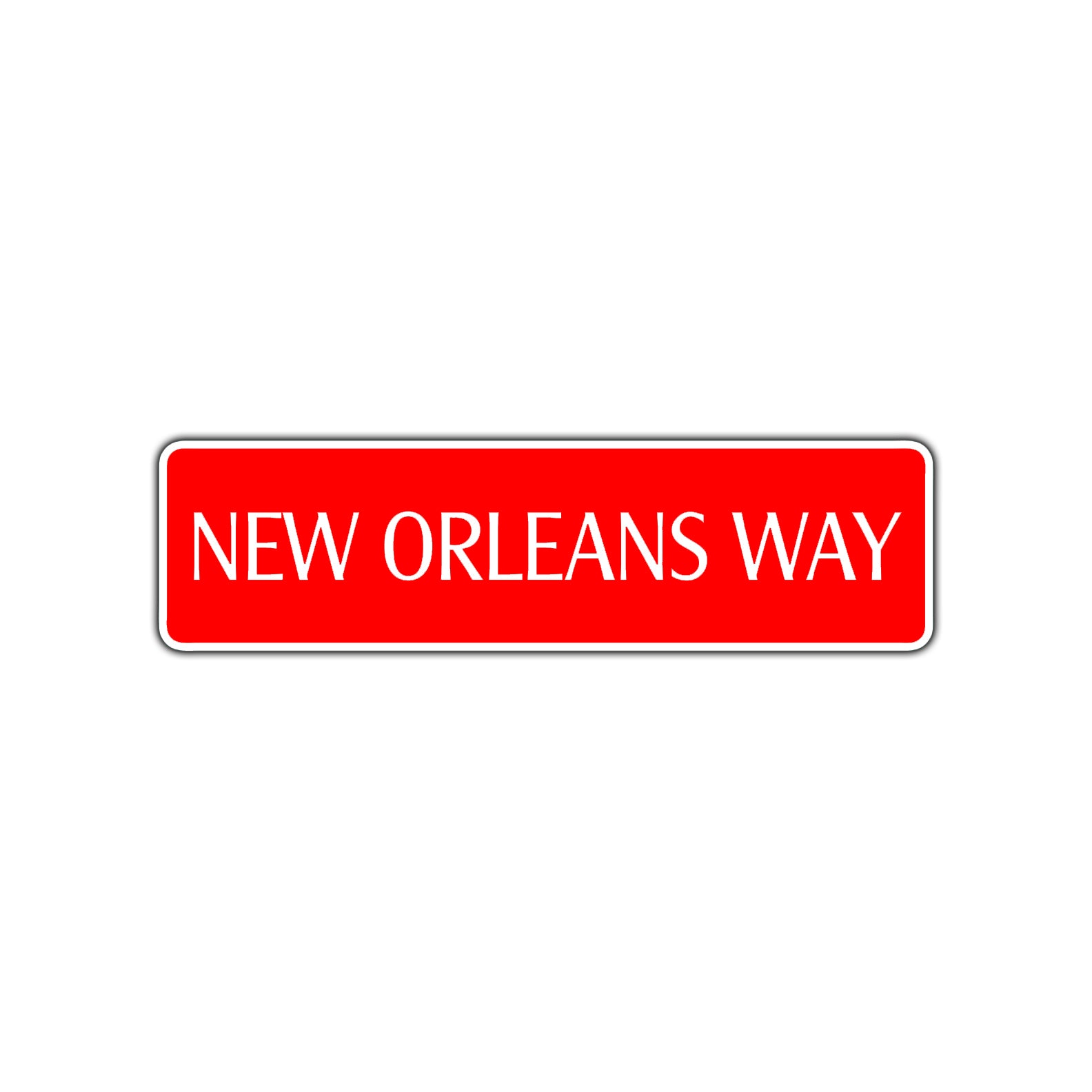 New Orleans Way Road Aluminum Metal Novelty Street Plate Sign Wall Gift Decor