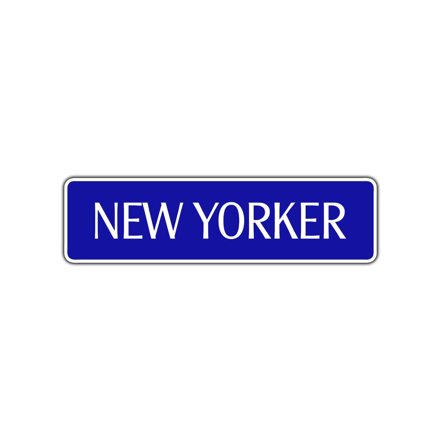 New Yorker Road Aluminum Metal Novelty Street Plate Sign Wall Gift Decor
