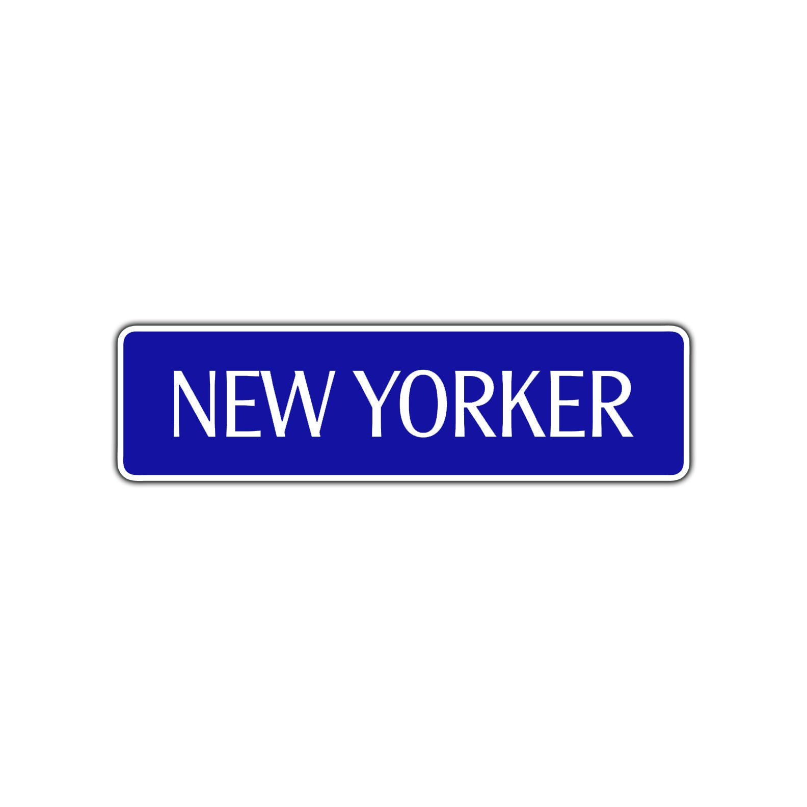 New Yorker Road Aluminum Metal Novelty Street Plate Sign Wall Gift Decor