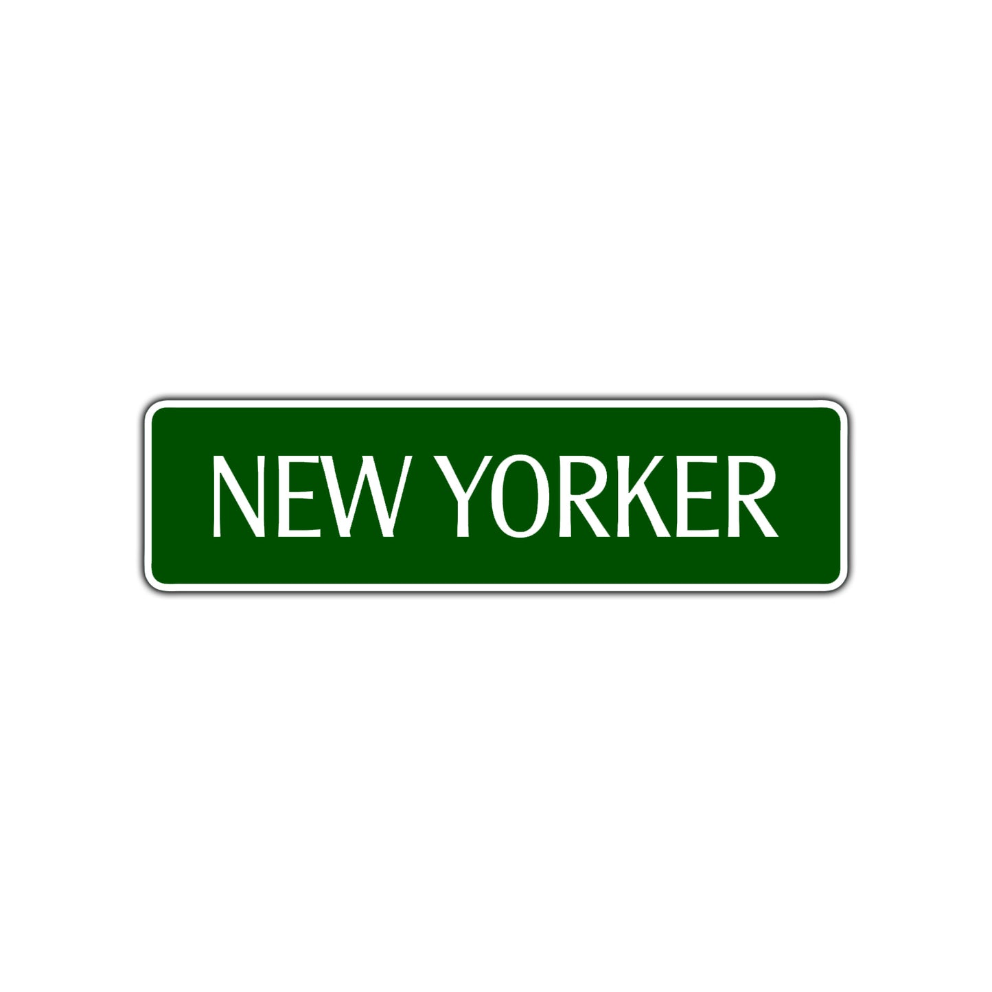 New Yorker Road Aluminum Metal Novelty Street Plate Sign Wall Gift Decor