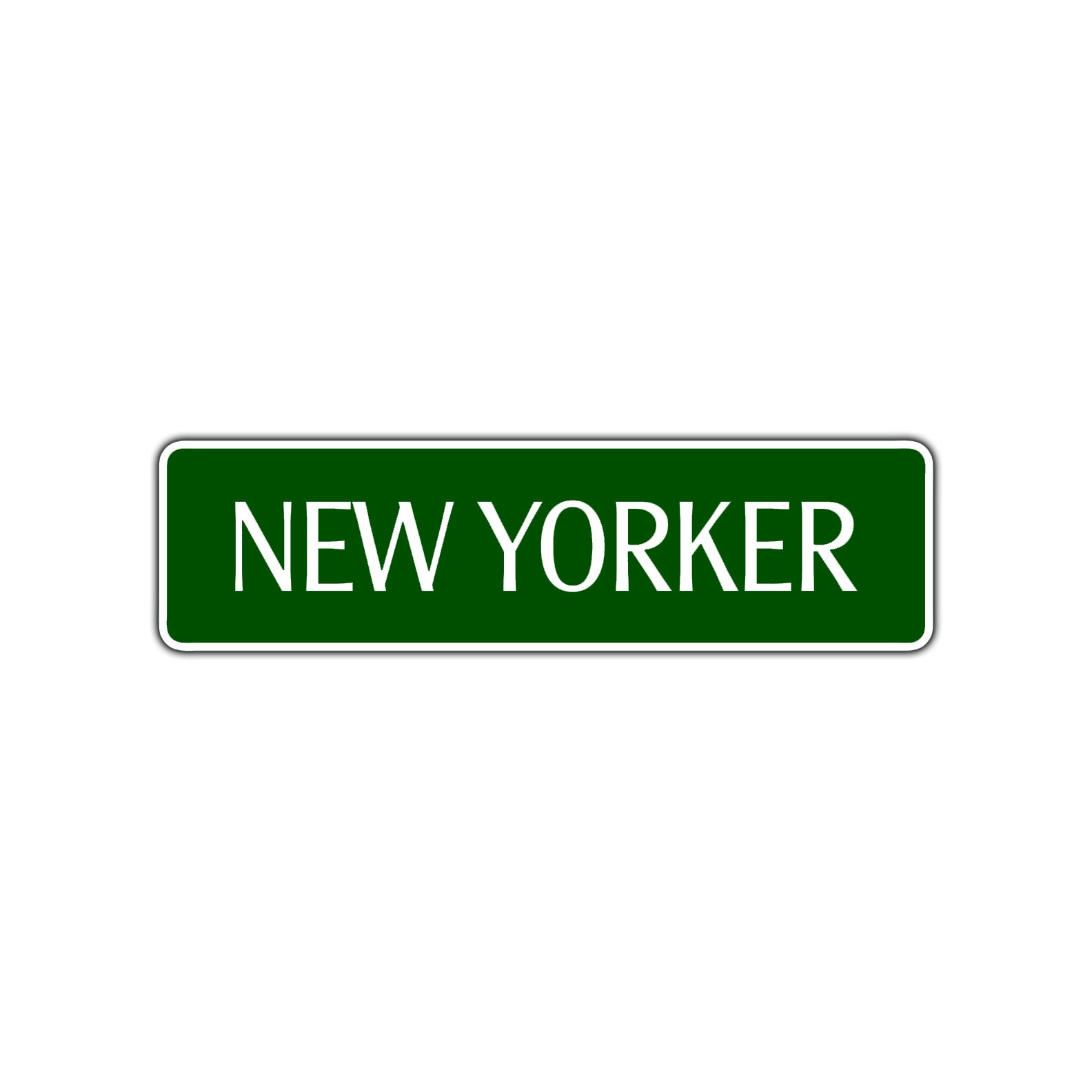 New Yorker Road Aluminum Metal Novelty Street Plate Sign Wall Gift Decor