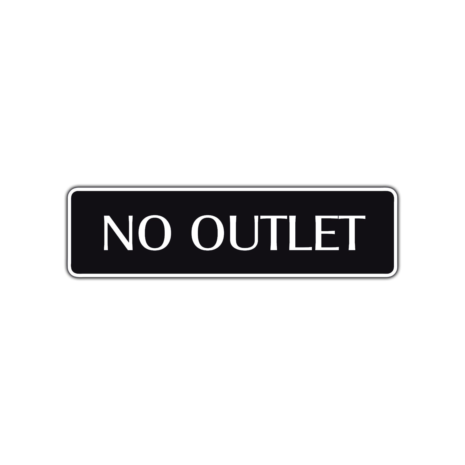 No Outlet Road Warning Traffic Road Aluminum Metal Novelty Street Plate Sign Wall Gift Decor