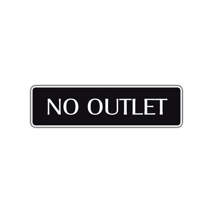 No Outlet Road Warning Traffic Road Aluminum Metal Novelty Street Plate Sign Wall Gift Decor