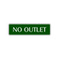 No Outlet Road Warning Traffic Road Aluminum Metal Novelty Street Plate Sign Wall Gift Decor