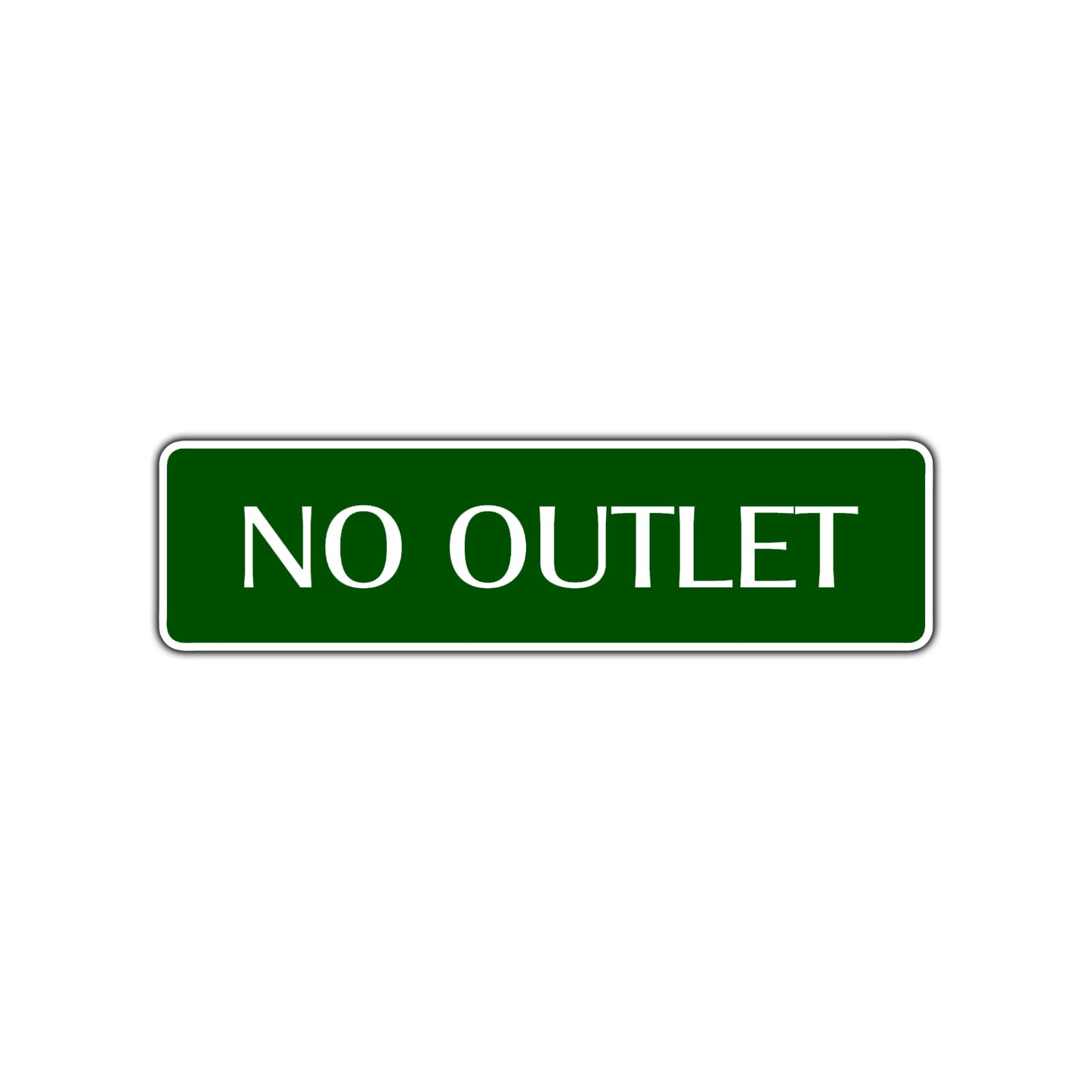 No Outlet Road Warning Traffic Road Aluminum Metal Novelty Street Plate Sign Wall Gift Decor