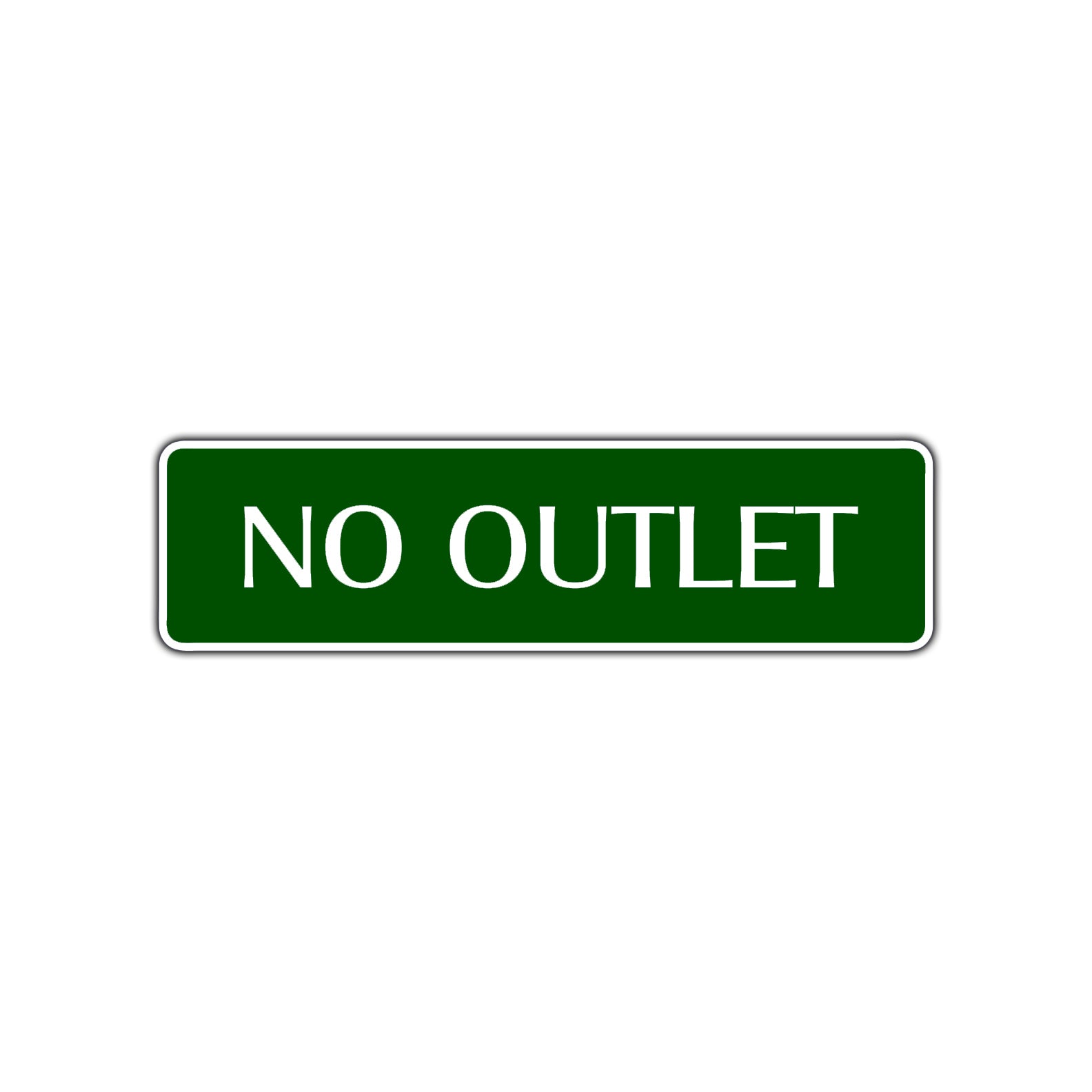 No Outlet Road Warning Traffic Road Aluminum Metal Novelty Street Plate Sign Wall Gift Decor