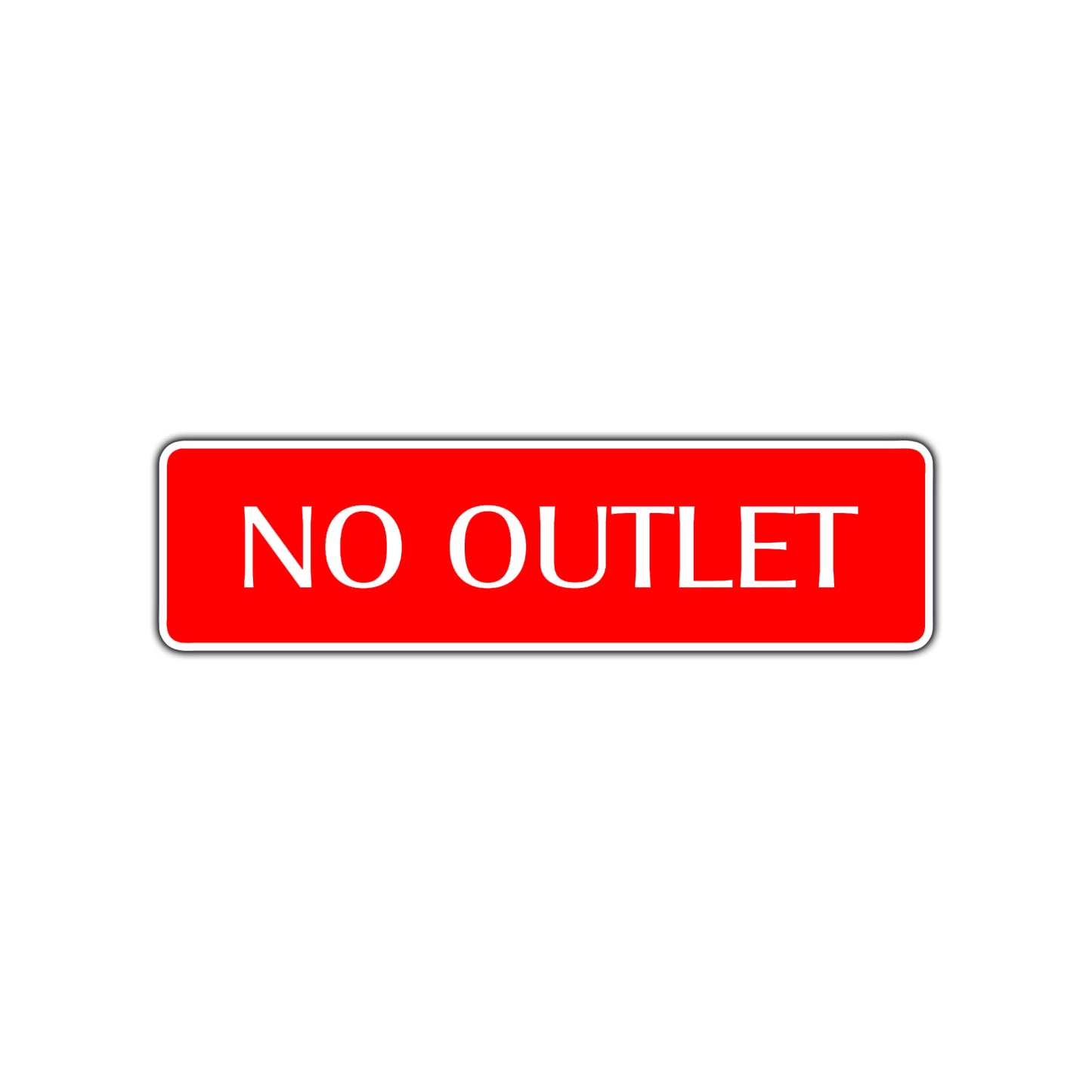 No Outlet Road Warning Traffic Road Aluminum Metal Novelty Street Plate Sign Wall Gift Decor