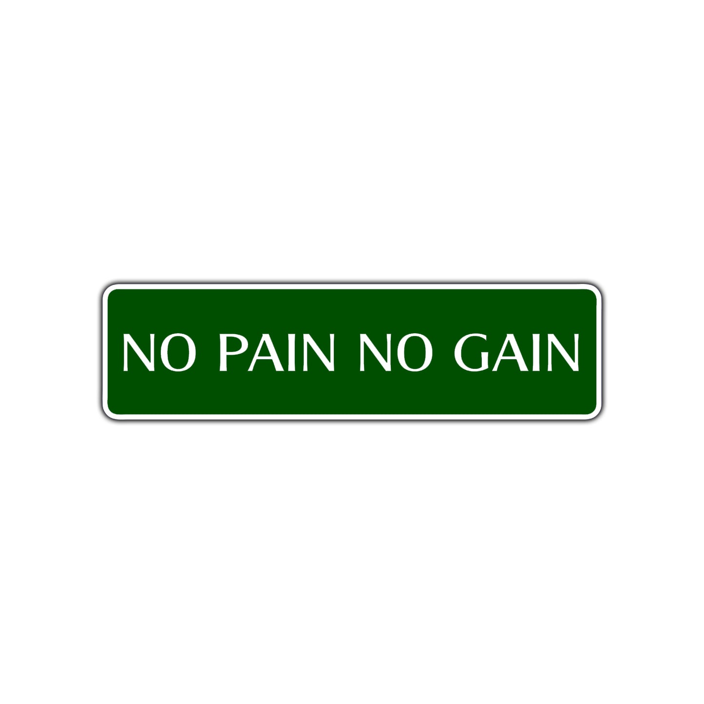 No Pain No Gain Karate MMA Road Aluminum Metal Novelty Street Plate Sign Wall Gift Decor